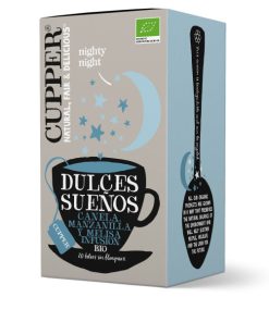 Infusión Dulces Sueños con Canela, Manzanilla y Melisa Cupper Bio 20 bolsitas