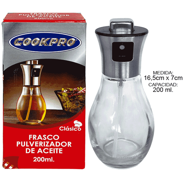 Frasco Pulverizador de Aceite 200ml - Imagen 2